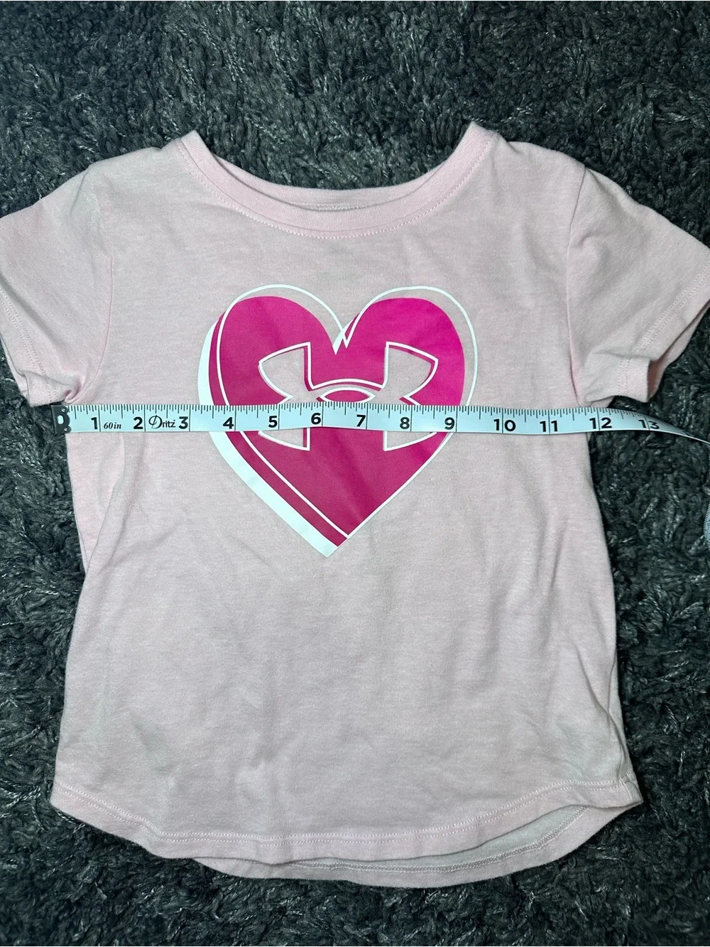 Under Armour Pink Heart Logo Tee with Hot Pink Athletic Shorts